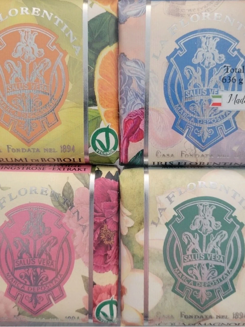 La Florentina Luxury Italian Soap Collection Gift Set 6 x 3.7 Oz Bars Lavender